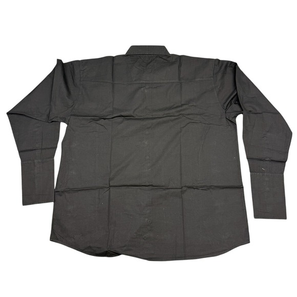 Vintage Illusionz Men's Black Long Sleeve Button‎ Up Dress Shirt Size 6XL - Picture 3 of 6